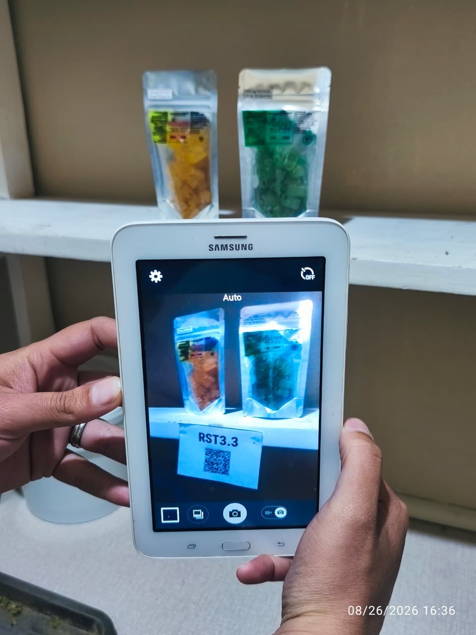 GOAlite Cannabis Cultivation Management Software on mobile device being used to take compliance photo of edible product